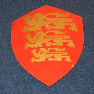 Knights Templar Shield - 3 Lions (Leopards) - 500mm - Click Image to Close